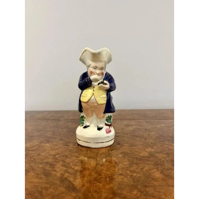 Victorian Staffordshire Toby Jug of Mr Snuff, 1860s For Sale - Image 4 of 8