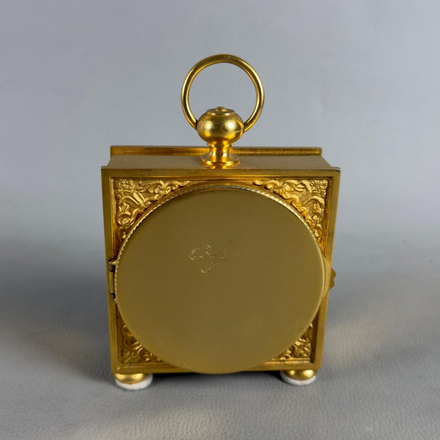Table Clock Collection Dart Gold-Plated Brass Glass Quartz, Italy For Sale - Image 3 of 11