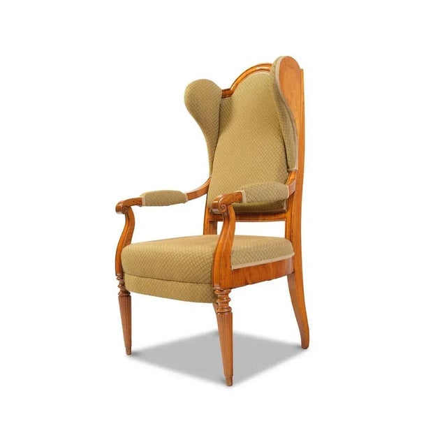 Ear Baked Armchair in Cherry Tree For Sale - Image 5 of 5