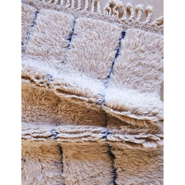 Textile Beige Moroccan Accent Rug - 4.3 X 3 Ft For Sale - Image 7 of 8