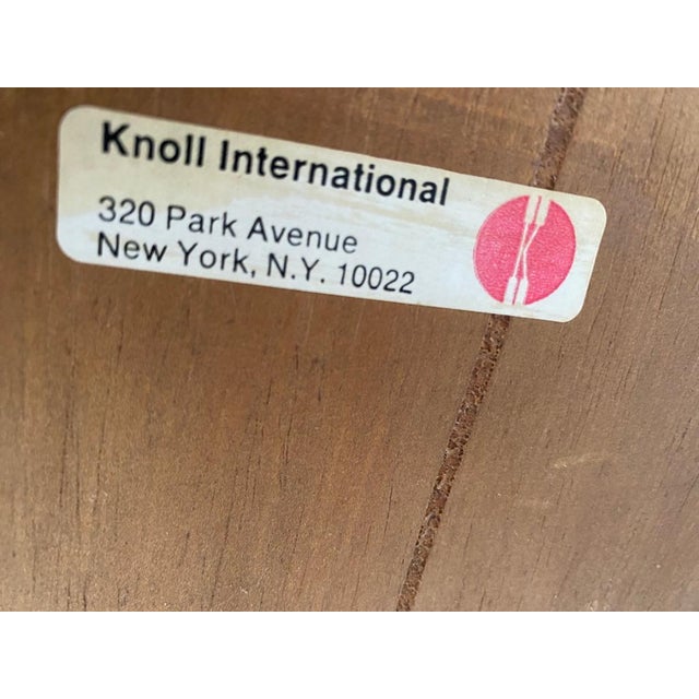Vintage 1972 Authentic Florence Knoll for Knoll International 4 Door Walnut Credenza. 71.25W x 18D x 27.5H. Leather Strap...