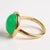 Modern Fred Paris 18k Yellow Gold Chrysoprase Vintage Ring, Size 6 For Sale - Image 3 of 12