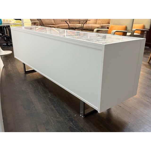 Wood Calligaris White Lacquered Horizon Sideboard For Sale - Image 7 of 12
