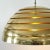 Metal Large Mid-Century Modern Brass Dome Pendant Lamp from Vereinigte Werkstätten Collection For Sale - Image 7 of 11