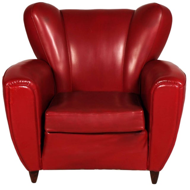 Art Deco Italian Club Chair from Guglielmo Ulrich, 1940s For Sale - Image 11 of 11