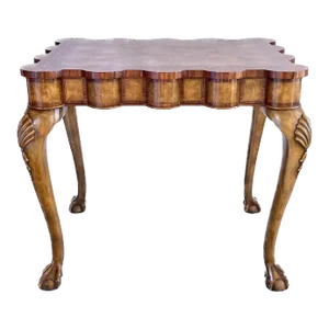 Vintage Maitland Smith Scalloped Side Table