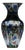 Handmade Ceramic Hexagonal Vase (25cm) – Ottoman “Saz” Style Leaves – Faceted Body & Turquoise Accents For Sale