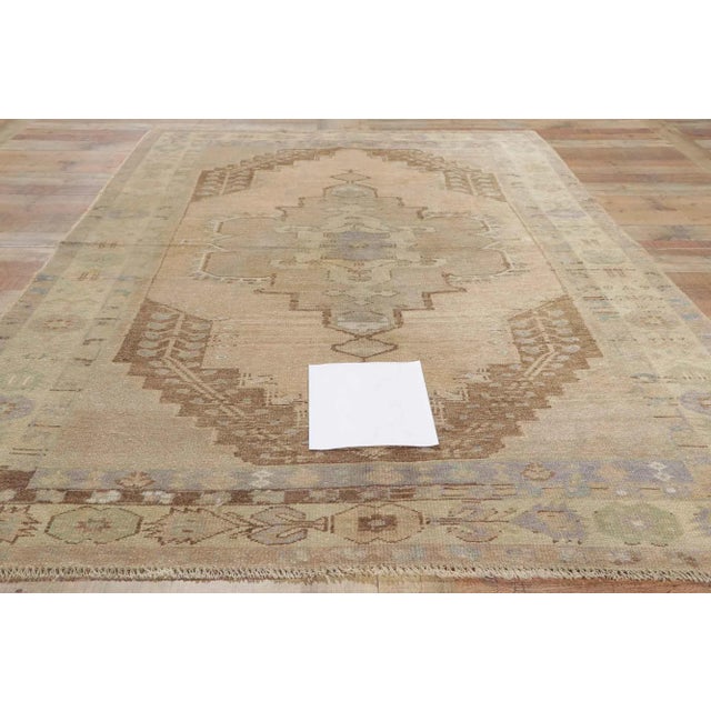 Vintage Turkish Oushak Rug, 05'00 X 07'11 For Sale - Image 9 of 11