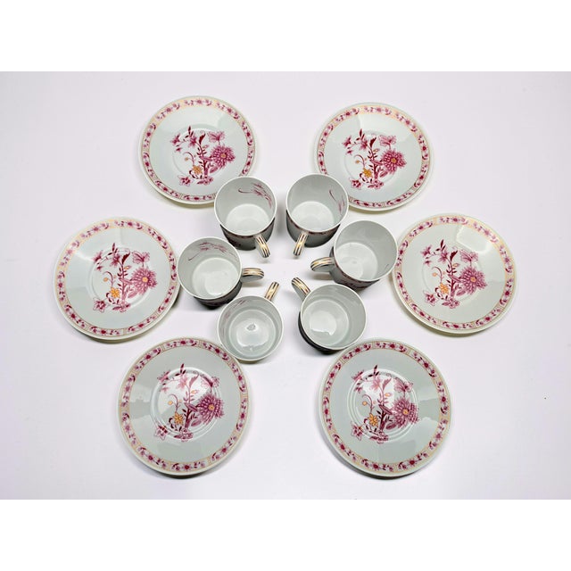 Traditional Pekin Cups from Limoges Bernardaud, 1980s, Set of 12 For Sale - Image 3 of 7
