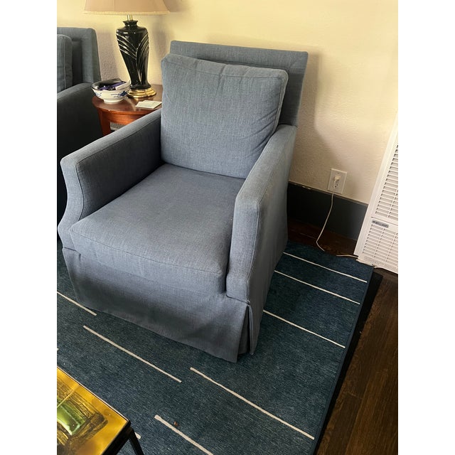2020s Serena & Lilly Swivel Chair (Two Available) For Sale - Image 5 of 7