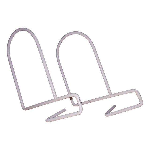 White Bookends by Nisse Strinning for String, 1960s, Set of 2 For Sale