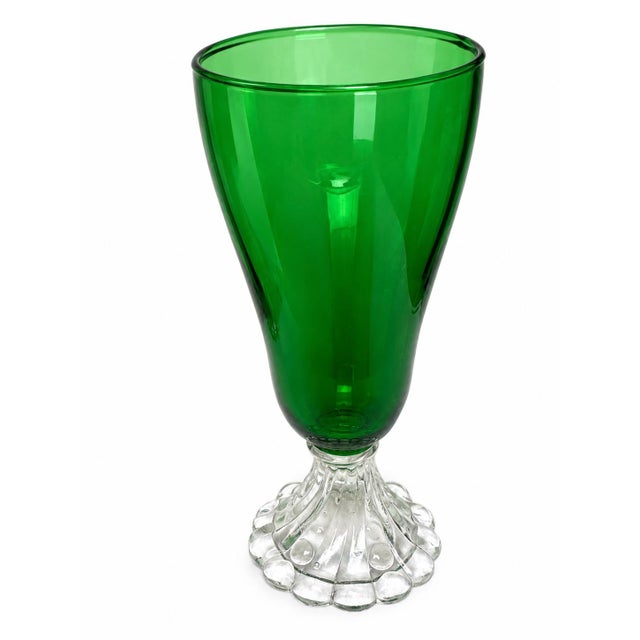 Mid-Century Anchor Hocking Forest Green Burple Goblets and Roly-Poly Pitcher – 13 Pieces For Sale In New York - Image 6 of 6