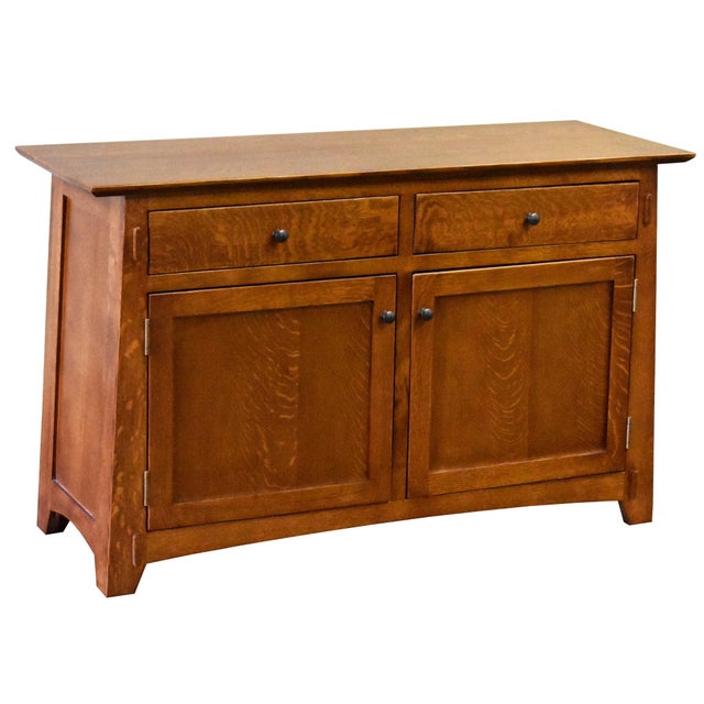 Mission / Arts and Crafts Solid Quarter Sawn Oak Cabinet - Walnut For Sale - Image 12 of 17