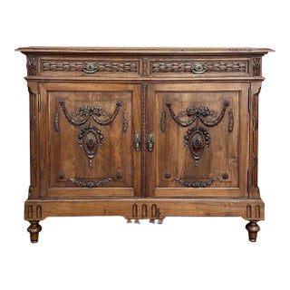 19th Century French Louis XVI Walnut Buffet ~ Sideboard For Sale