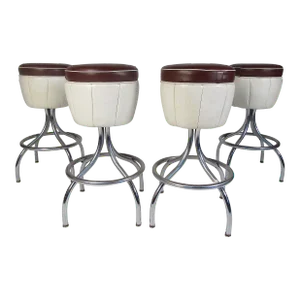 1970s Mid-Century Modern Bar Stools - Set of 4