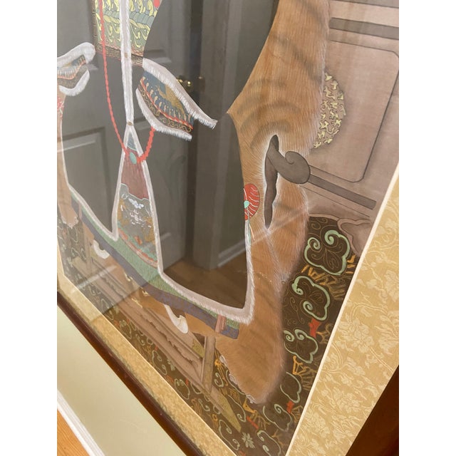 Mid 20th Century Ancestral Silk Painting For Sale In Greenville, SC - Image 6 of 12