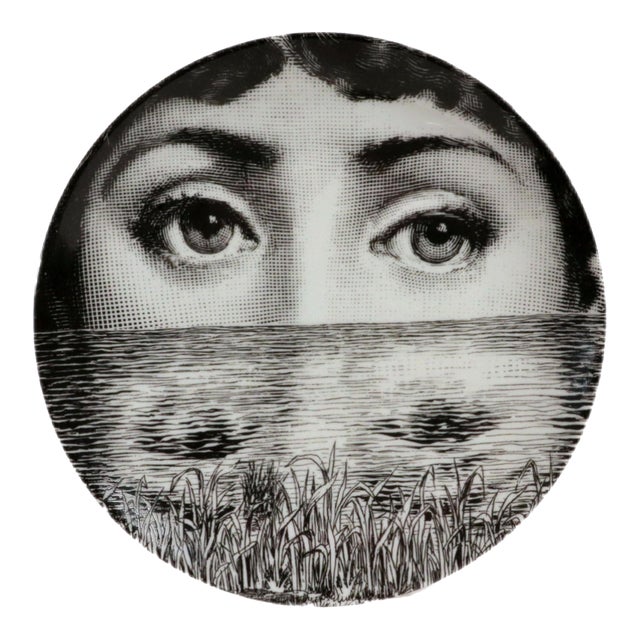 Fornasetti Tema E Variazioni No. 89 Lina Cavalieri Porcelain Plate For Sale