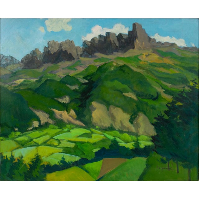 The Alps in Provence, Oil on Board Painting by Pierre-Edmond Peradon For Sale In Atlanta - Image 6 of 16