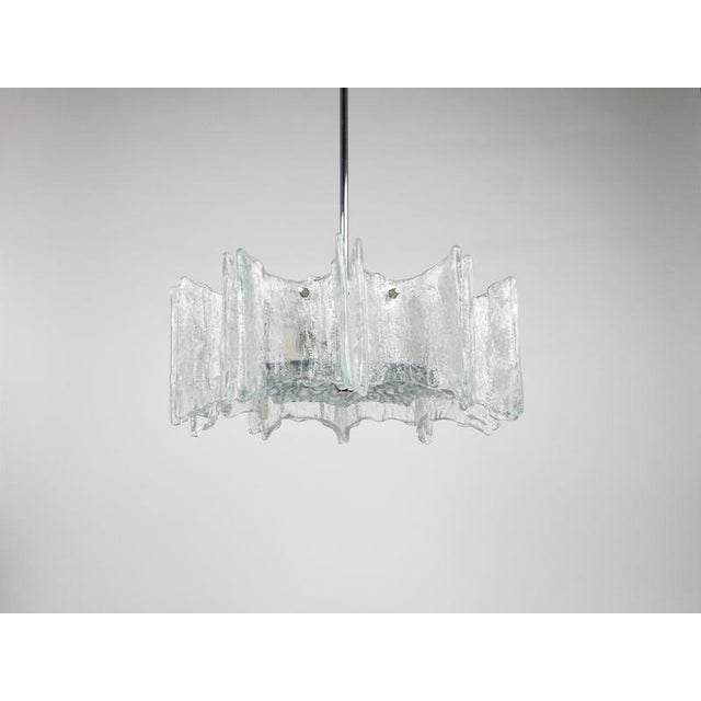 Metal Vienna Ice Glass Star Chandelier by J. T. Kalmar for Kalmar, Austria, 1960s For Sale - Image 7 of 18