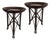 Maitland Smith Regency Leather & Iron Side Tables, a Pair For Sale