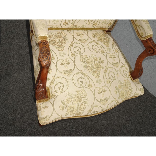 Vintage French Provincial Side Chair ~ Highly Carved Frame For Sale In Los Angeles - Image 6 of 12