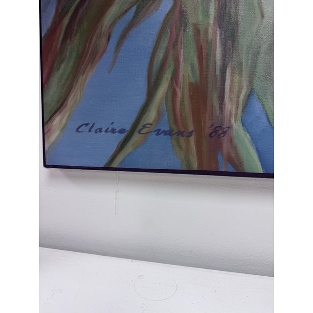 A serene and beautifully executed large-scale oil painting by Colorado artist Claire Evans, known for her expressive use...