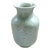 Late 20th Century Chinese Carved Celadon Porcelain Vase, Signed For Sale