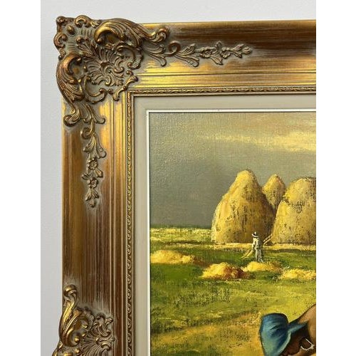 Harvest Scene, Oil, Framed For Sale - Image 4 of 18