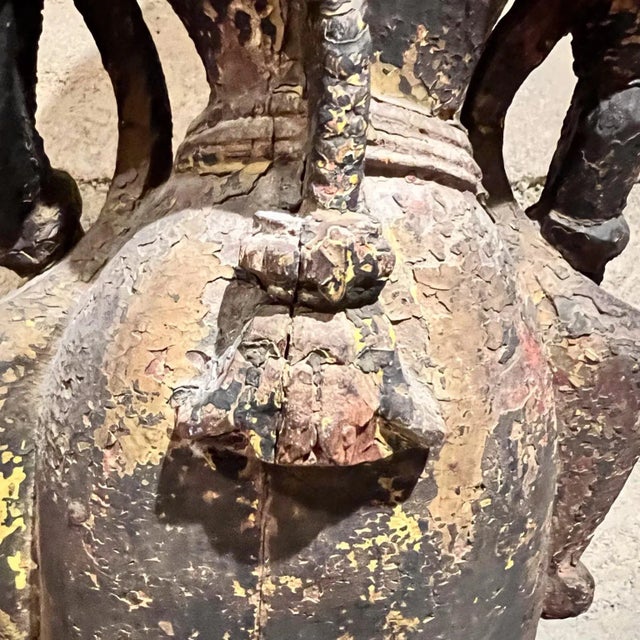 1900s Sculpture of Hindu Goddess Figure Intricate Wood Carving For Sale - Image 4 of 12