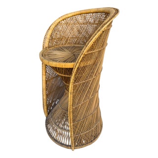 Rattan Stool, France, 1960s For Sale