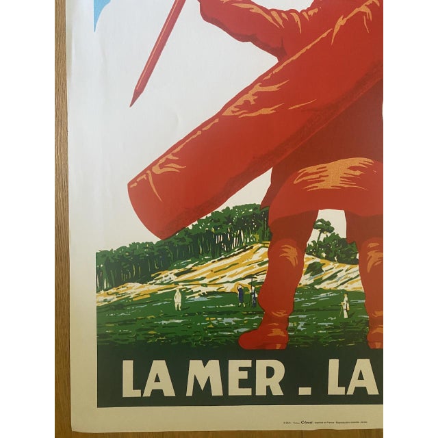 Tthe Sea and the Forest Poster from Edouard Cournichoux, 2021, in Flawless conditions. Designed 1920 to 1949 This piece...