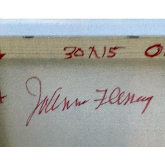 Abstract Painting of a Female With Pink Hair by Artist JoAnne Fleming, Signed (30” X 15”) For Sale - Image 4 of 7