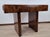 Rare Venetian Art Deco rectangular gaming table entirely in walnut feather and ebonized feet. Used as a desk as it is...