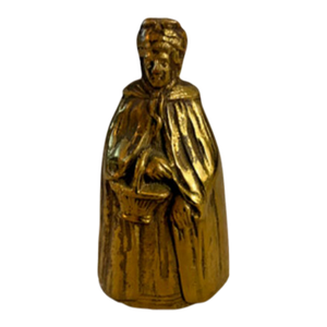 Vintage Petite Brass Priest Shaped Bell
