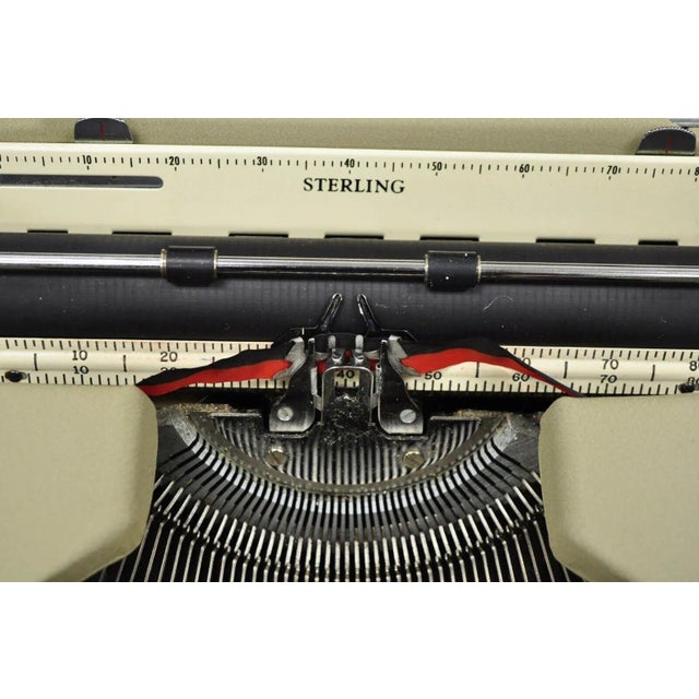 Vintage 1970s Smith Corona Sterling Manual Portable Typewriter With Hard Case For Sale In Philadelphia - Image 6 of 11