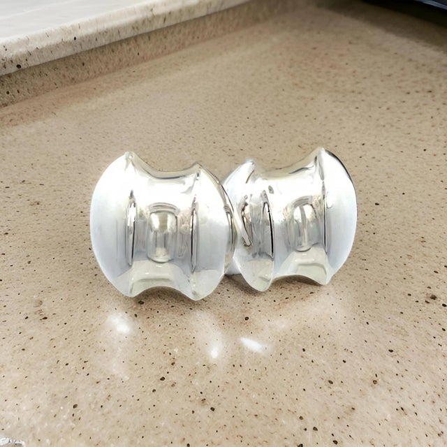Authentic Tiffany & Co Estate Large Puffed Earrings Sterling Silver 6.5 Grams TIF798 SELLER SINCE 2002 PLEASE SEE OUR...