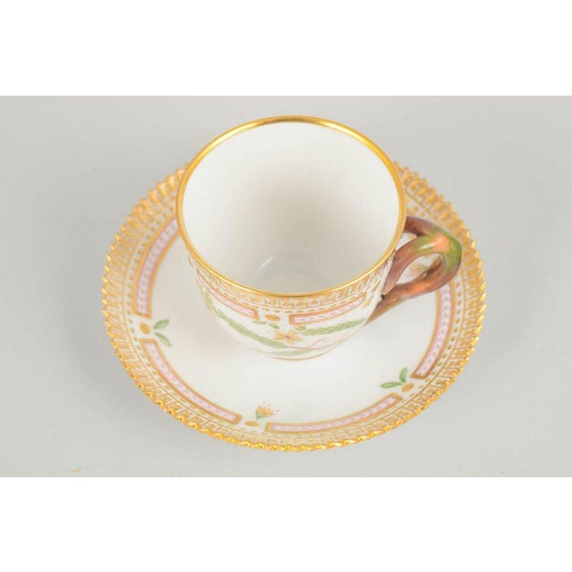 Royal copenhagen flora danica demitasse cup with saucer, 1960s elegant demitasse cup with matching saucer from the iconic...
