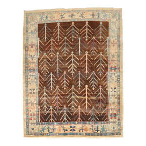 Zabihi Collection Persian Bakshaish Tree Square Contemporary Rug