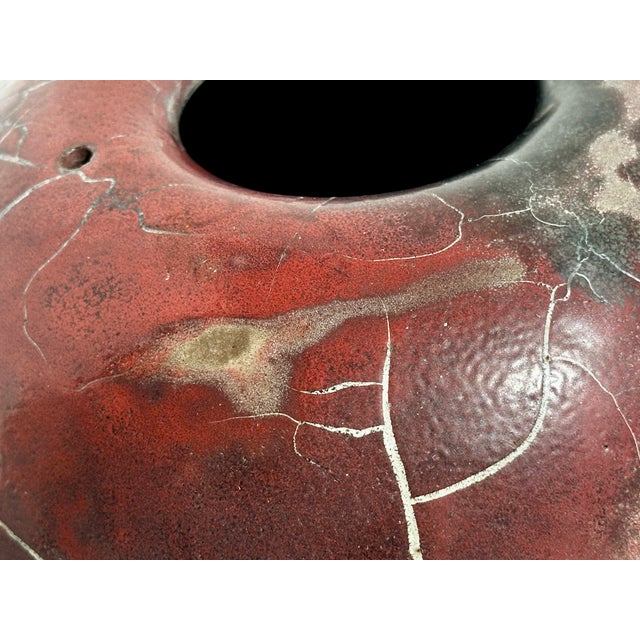 Studio Ceramic Vase in Spherical Shape by Uwe Schellbach, Germany, 1980s For Sale - Image 14 of 18