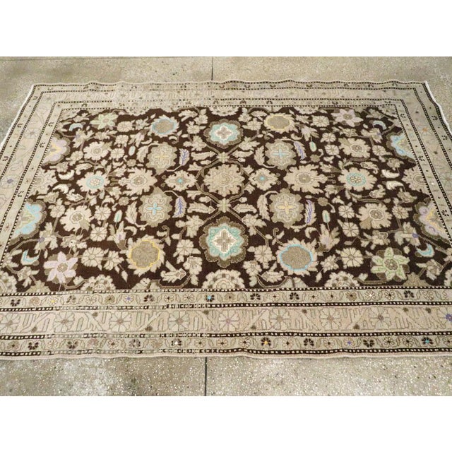 Galerie Shabab Collection Mid-20th Century Persian Malayer Accent Rug For Sale In New York - Image 6 of 9