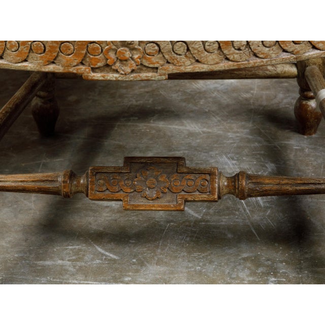 Wood Set of Six French 19th Century Dining Room Chairs with Carved Guilloches Friezes For Sale - Image 7 of 12