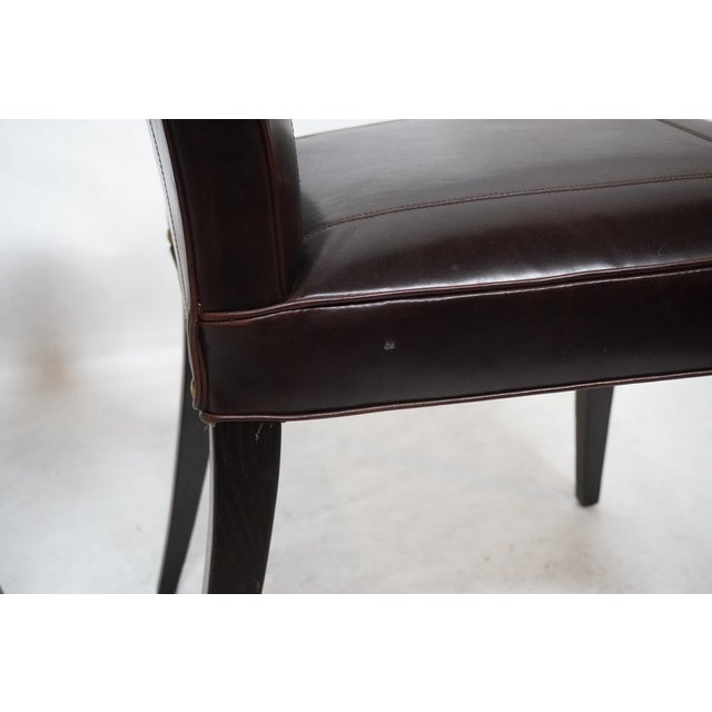 Pair of Leather Dining Chairs Mulholland Brothers For Sale - Image 16 of 18