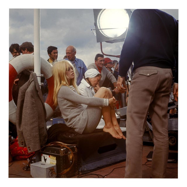 Jim Gray, Brigitte Bardot on Set, 1966, Large Print For Sale