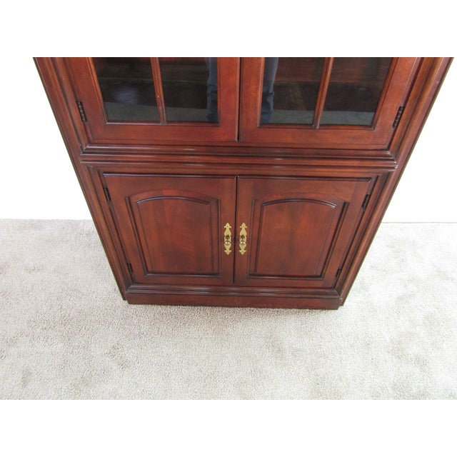 Statton Furniture Statton Solid Cherry Bookcase Cabinet For Sale - Image 4 of 10