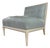 Modern Nancy Corzine Light Blue Leather Slipper Chair For Sale