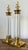 Elevate your interior with this sophisticated pair of vintage Hollywood Regency column lamps. A masterful blend of...