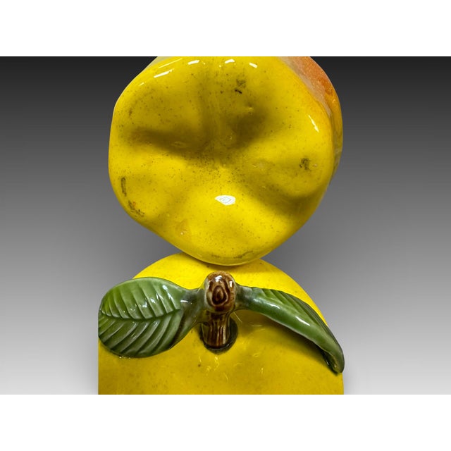 Set of 4 Vintage California Pottery Yellow Blushing / Apple Lidded Jars For Sale - Image 9 of 10