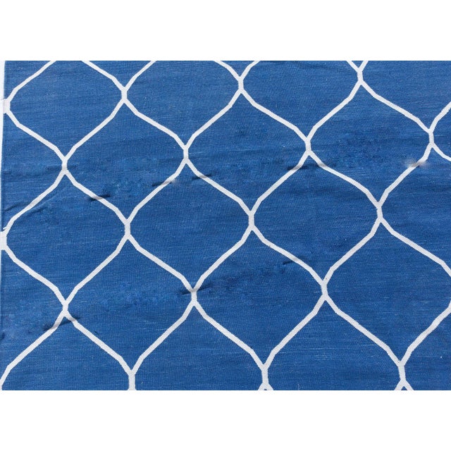 Modern Contemporary Capri Indian Dhurrie Handmade Rug by Doris Leslie Blau For Sale - Image 3 of 8