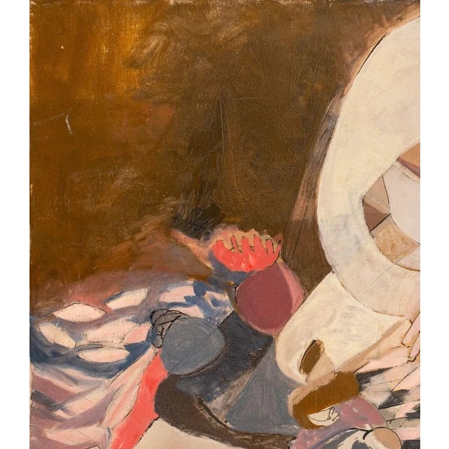 Contemporary Eva Bouzard-Hui Abstract Figural Composition Oil For Sale - Image 3 of 8