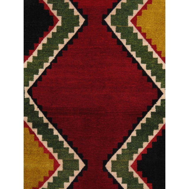 Persian Vintage Hand-Knotted Persian Gabbeh Rug 4'0" X 6'8" For Sale - Image 3 of 6